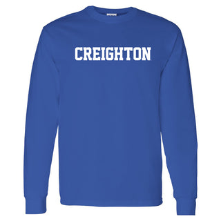 Creighton University Bluejays Basic Block Long Sleeve T Shirt - Royal