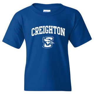 Creighton University Bluejays Arch Logo Youth Short Sleeve T Shirt - Royal