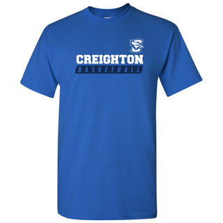 Creighton University Bluejays Basketball Slant Short Sleeve T Shirt - Royal