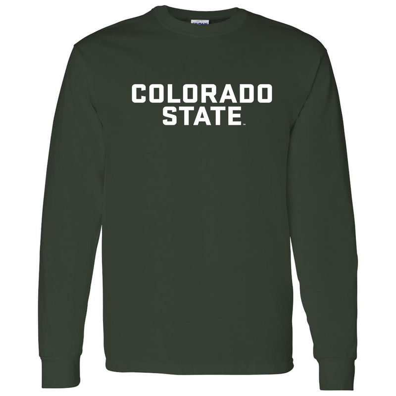 Colorado State University Rams Basic Block Long Sleeve T Shirt - Forest