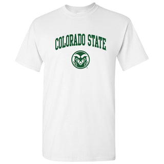 Colorado State University Rams Arch Logo Short Sleeve T Shirt - White