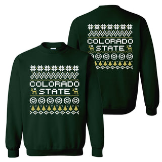 Colorado State Holiday Sweater Crewneck - Forest