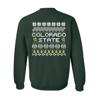 Colorado State Holiday Sweater Crewneck - Forest