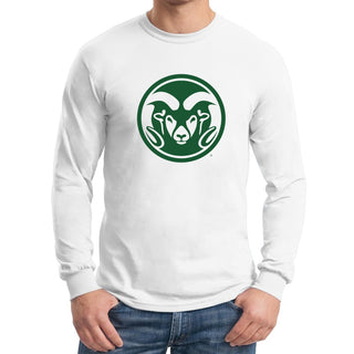 Colorado State University Rams Primary Logo Long Sleeve T Shirt - White