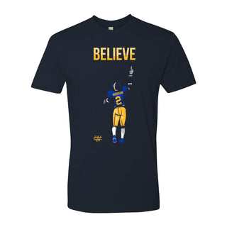 Charles Woodson Believe 2 Michigan Premium Cotton Short Sleeve T Shirt - Midnight Navy