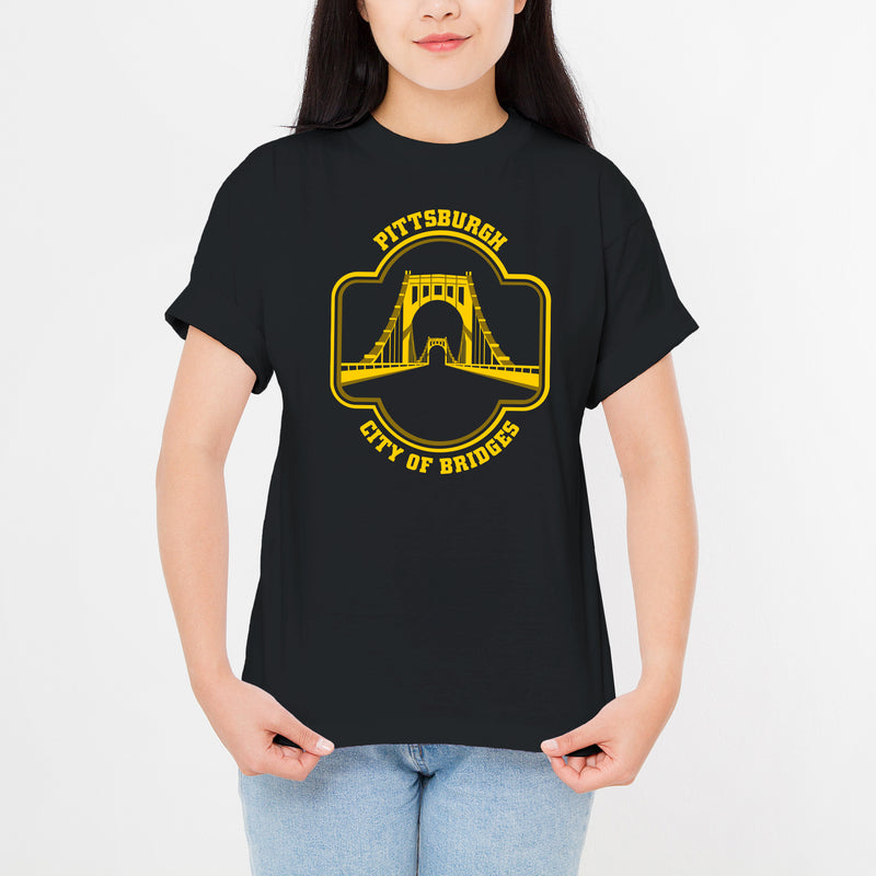 Pittsburgh City of Bridges - Hometown Pride T Shirt - Black