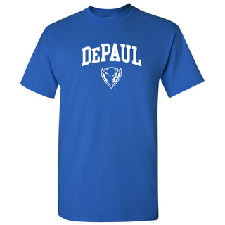 DePaul University Blue Demons Arch Logo Short Sleeve T-Shirt - Royal