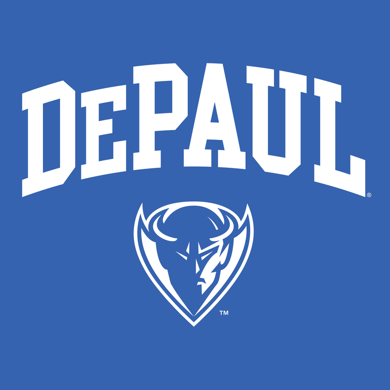 DePaul University Blue Demons Arch Logo Short Sleeve T-Shirt - Royal