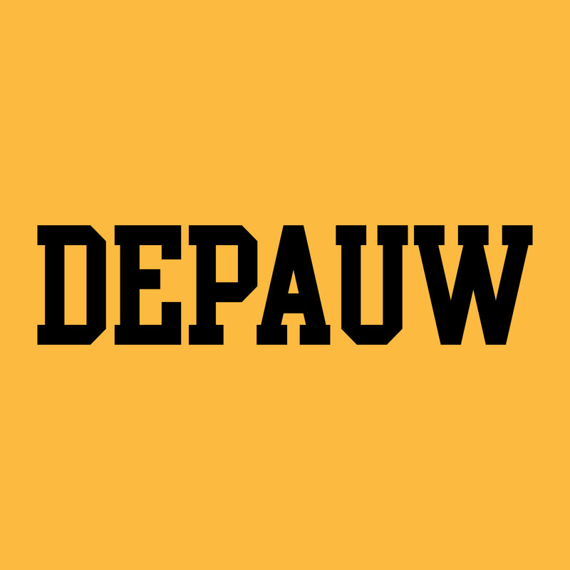 DePauw University Tigers Basic Block Youth Short Sleeve T Shirt - Gold