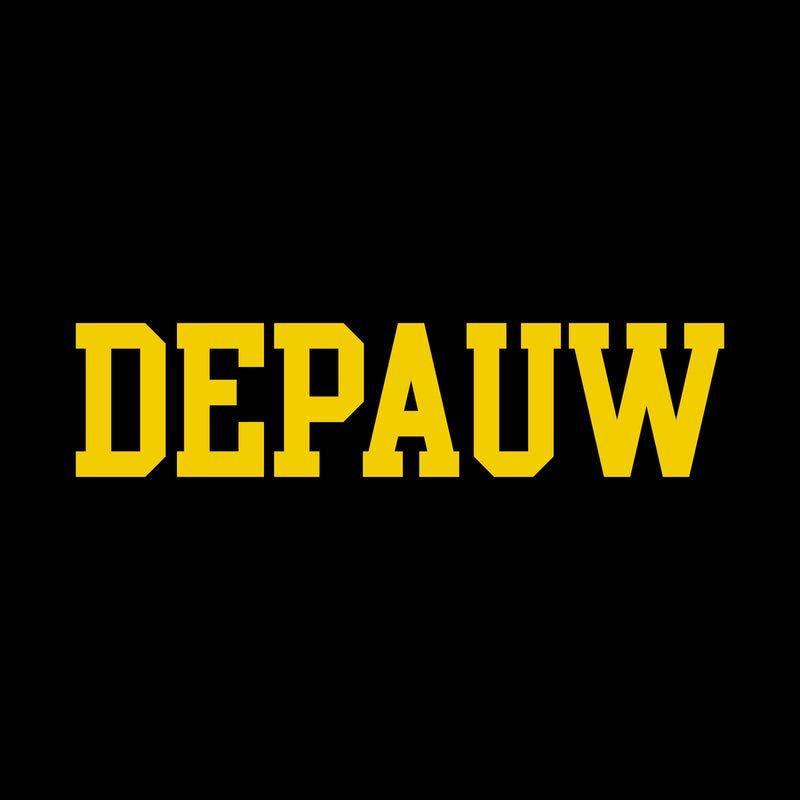 DePauw University Tigers Basic Block Toddler Short Sleeve T Shirt - Black