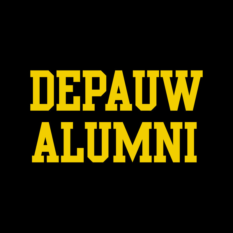 DePauw University Tigers Alumni Block Short Sleeve T Shirt - Black