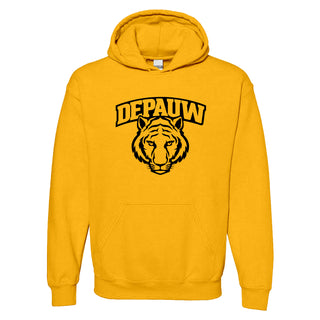 DePauw University Tigers Arch Logo Heavy Blend Hoodie - Gold