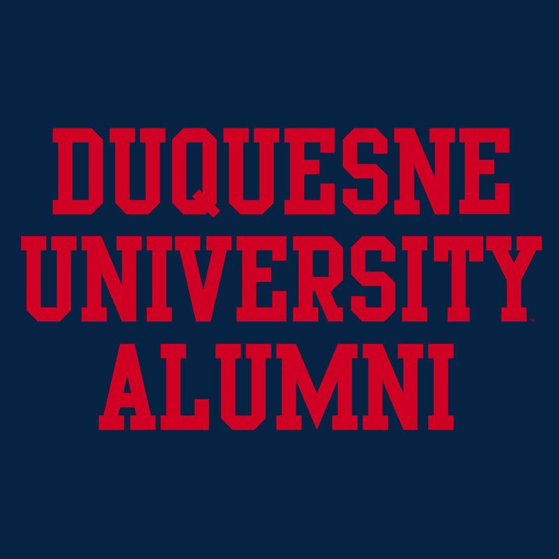 Duquesne University Dukes Basic Block Alumni Short Sleeve T Shirt - Navy