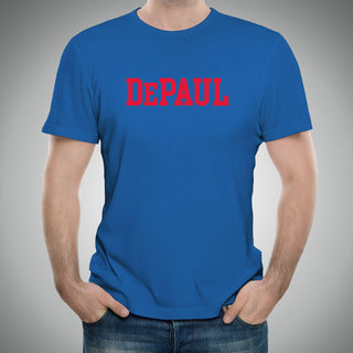 DePaul University Blue Demons Basic Block Short Sleeve T Shirt - Royal