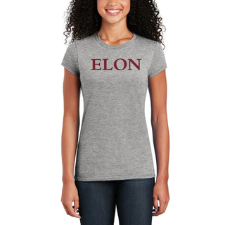 Elon Phoenix Basic Block Women's T Shirt - Sport Grey