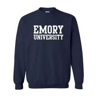 Emory University Eagles Basic Block Crewneck - Navy