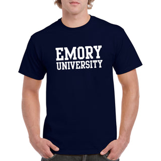 Emory University Eagles Basic Block Short Sleeve T Shirt - Navy