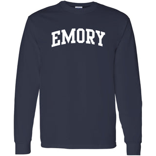 Emory University Eagles Arch Logo Long Sleeve T-Shirt - Navy