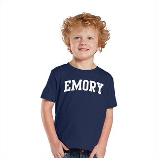 Emory University Eagles Arch Logo Toddler Short Sleeve T Shirt - Navy