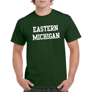 Eastern Michigan University Eagles Basic Block Short Sleeve T Shirt - Forest