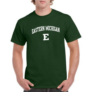 Eastern Michigan University Eagles Arch Logo Short Sleeve T Shirt - Forest