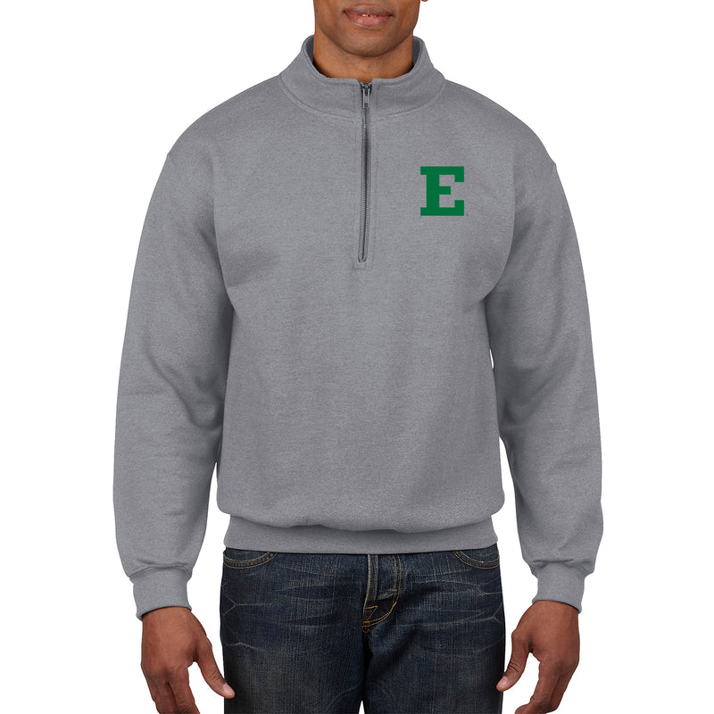 Eastern Michigan University Eagles Primary Logo Left Chest Quarter Zip - Sport Grey