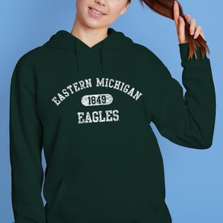 Eastern Michigan University Eagles Athletic Arch Heavy Blend Hoodie - Forest