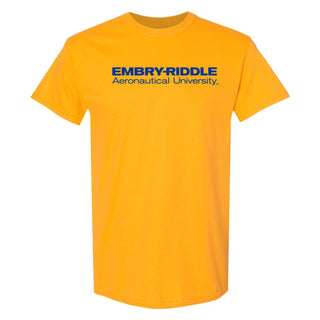 Embry-Riddle Aeronautical University Eagles Basic Block T Shirt - Gold