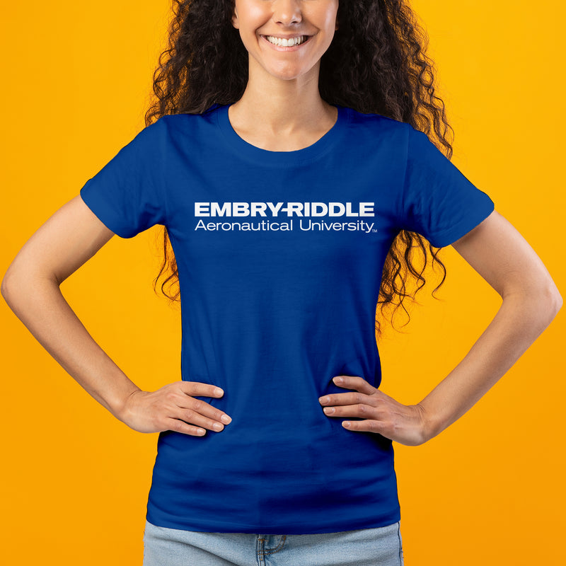 Embry-Riddle Aeronautical University Eagles Basic Block Women's T Shirt - Royal