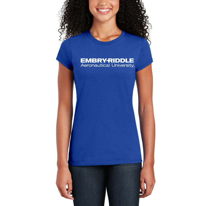 Embry-Riddle Aeronautical University Eagles Basic Block Women's T Shirt - Royal