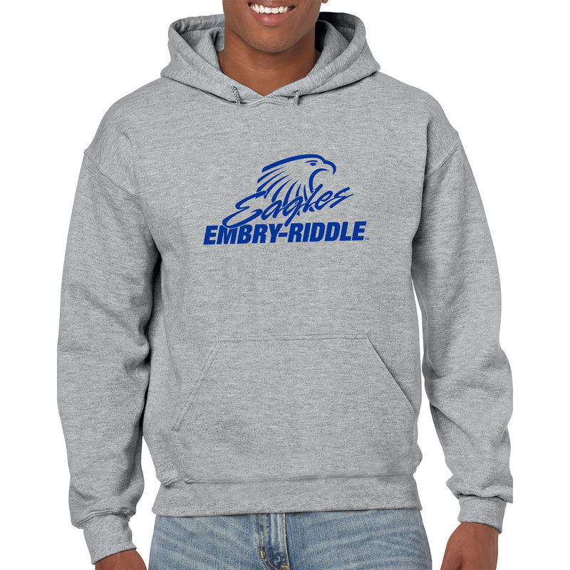 Embry-Riddle Aeronautical University Eagles Daytona Primary Logo Hoodie - Sport Grey