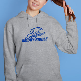 Embry-Riddle Aeronautical University Eagles Daytona Primary Logo Hoodie - Sport Grey