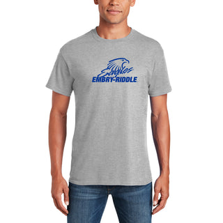 Embry-Riddle Aeronautical University Eagles Daytona Primary Logo T Shirt - Sport Grey