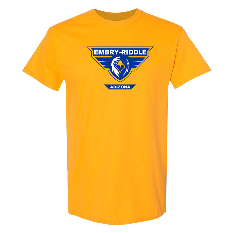 Embry-Riddle Aeronautical University Eagles Prescott Primary Logo T Shirt - Gold