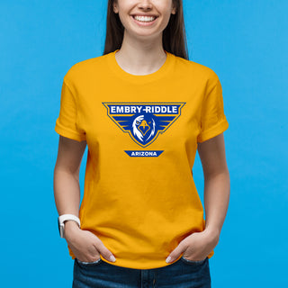 Embry-Riddle Aeronautical University Eagles Prescott Primary Logo T Shirt - Gold