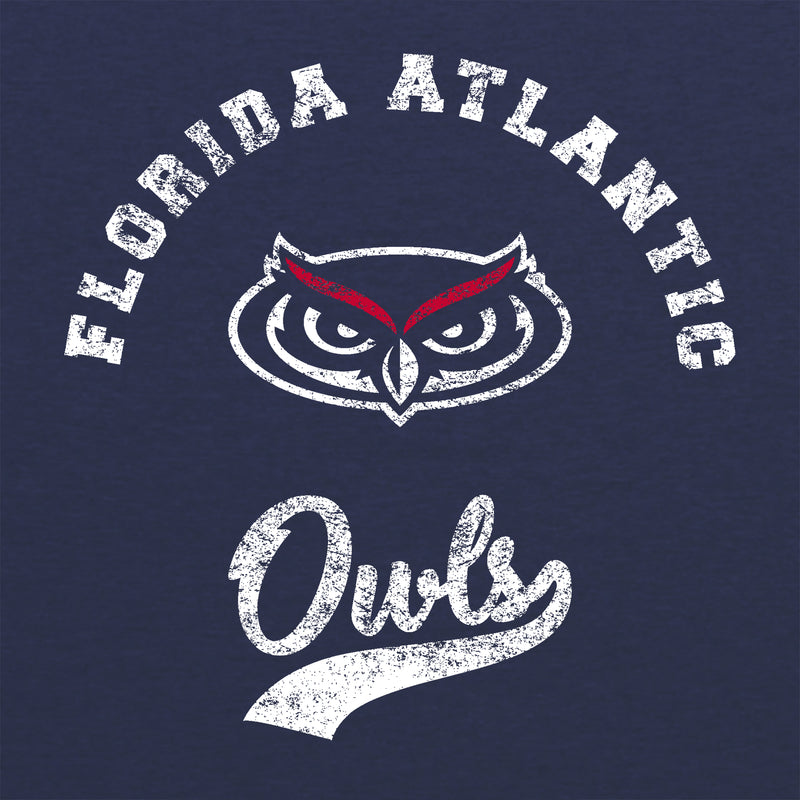 Florida Atlantic Retro Script NLA Triblend - Vintage Navy