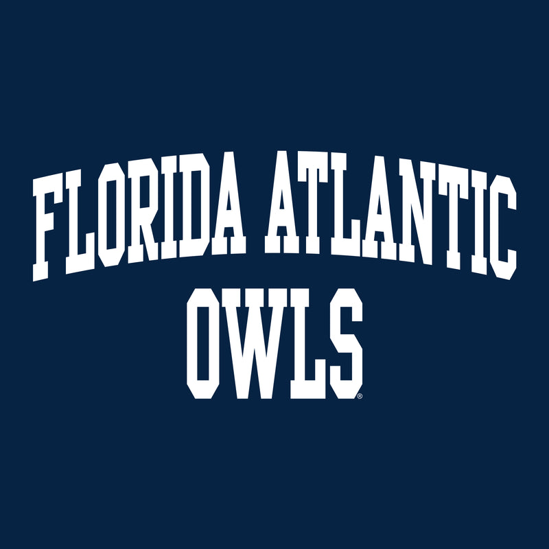 Florida Atlantic University Owls Front Back Print Short Sleeve T Shirt - Navy