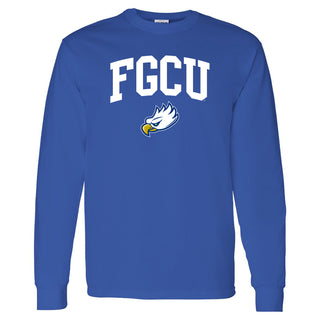 Florida Gulf Coast University Eagles Arch Logo Long Sleeve T Shirt - Royal