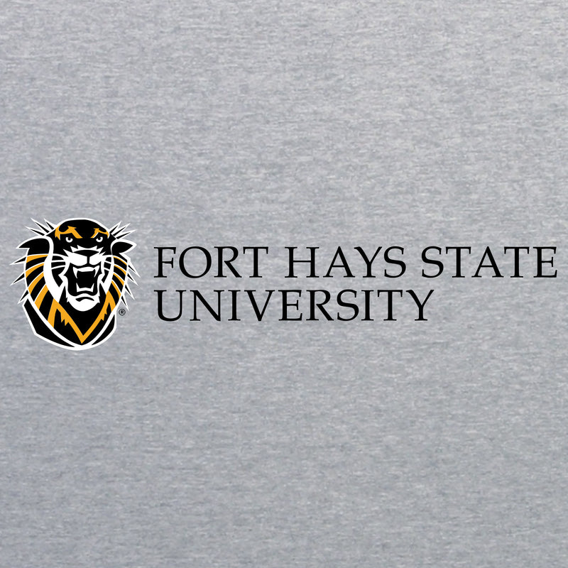 Fort Hays State Institutional Logo Long Sleeve - Sport Grey