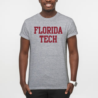 Florida Tech Panthers Basic Block T Shirt - Sport Grey