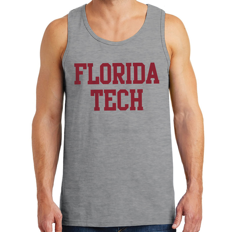 Florida Tech Panthers Basic Block Tank Top - Sport Grey