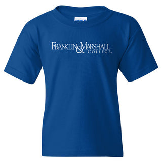 Franklin & Marshall College Diplomats Basic Block Youth T Shirt - Royal