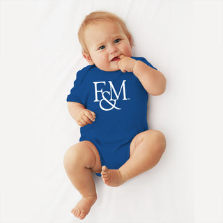 Franklin & Marshall College Diplomats Primary Logo Bodysuit - Royal