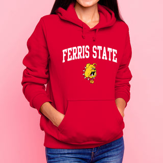 Ferris State University Bulldogs Arch Logo Hoodie - Red