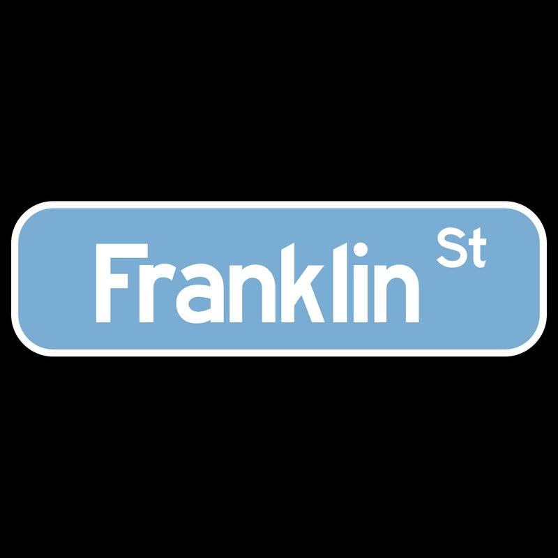 Franklin Street Sign Next Level T Shirt - Black