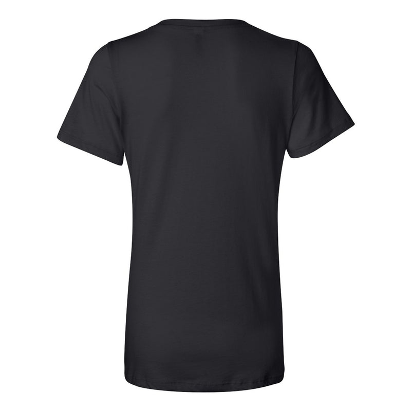 Franklin Street Sign Womens Relaxed Vneck T Shirt - Black