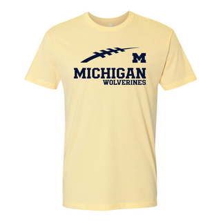 Football Horizon University of Michigan Next Level Premium Short Sleeve Tee - Banana Cream