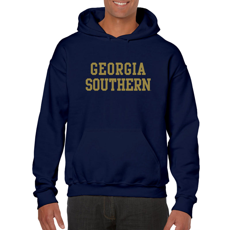 Georgia Southern University Eagles Basic Block Cotton Hoodie - Navy