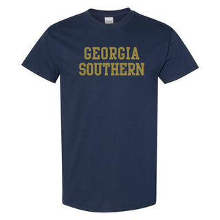 Georgia Southern University Eagles Basic Block Cotton T-Shirt - Navy