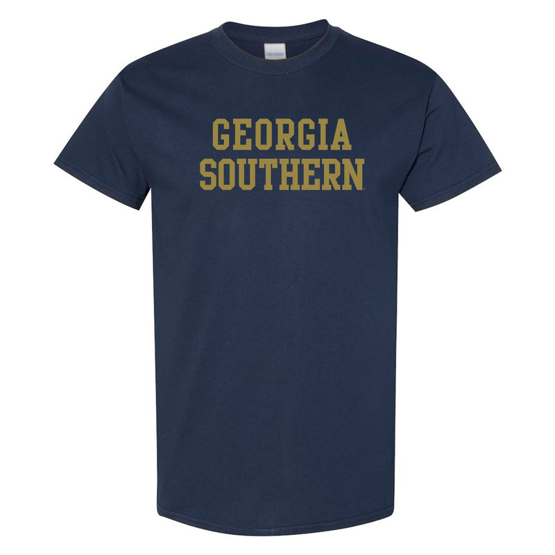 Georgia Southern University Eagles Basic Block Cotton T-Shirt - Navy